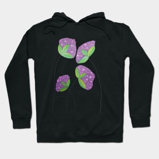 purple flowers Hoodie